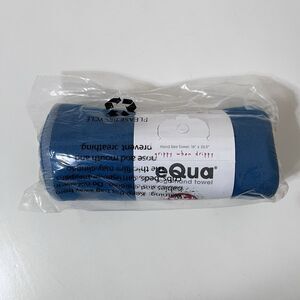 Manduka eQua Yoga Hand Towel Microfiber Sweat Activated Grip 16" x 26.5" NEW